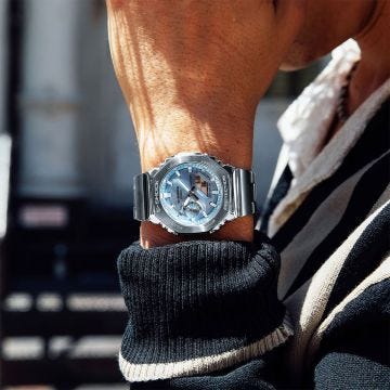G-Shock GM-2100 Blue Dial Quartz Stainless Steel Watch