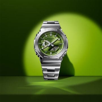 G-Shock GM-2100 Green Dial Quartz Stainless Steel Watch