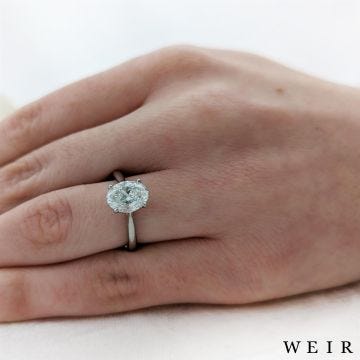 Platinum Lab Grown 2.03ct E VS1  Oval cut Lab Grown Diamond Dress Ring