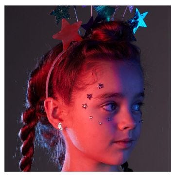 Sterling Silver Triple Star Halley Stud Earrings