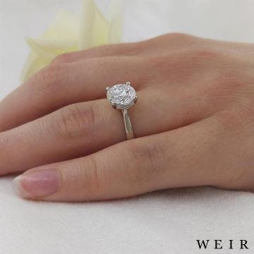 Platinum Lab Grown 3.09ct E VS1  Round brilliant cut Lab Grown Diamond Dress Ring