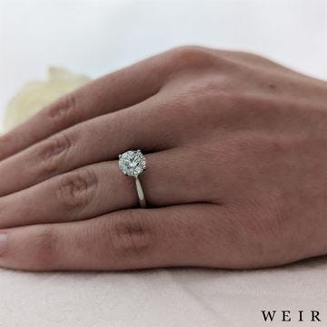 Platinum Lab Grown 2.02ct E VS1  Round brilliant cut Lab Grown Diamond Dress Ring