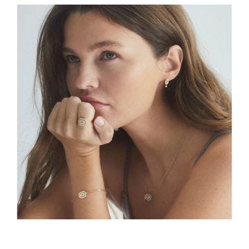 Petite My Way 18k Yellow Gold Diamods Necklace