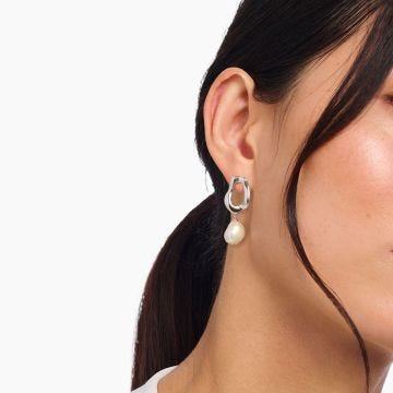 Natural Beauty Sterling Silver & Freshwater Pearl Stud Earrings