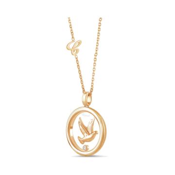 Happy Diamonds Animal World 18k Rose Gold Dove Pendant