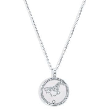 Happy Diamonds Animal World 18k White Gold Horse Pendant Necklace