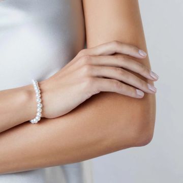 18k Gold Cultured Pearl Bracelet