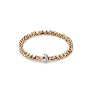 Fope 18k rose gold mesh style bracelet