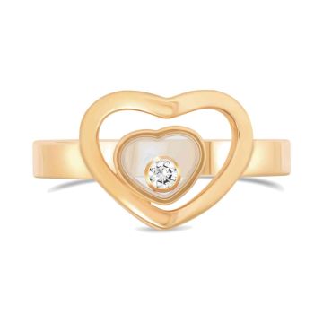 Happy Diamonds 18K Rose Gold Heart Ring
