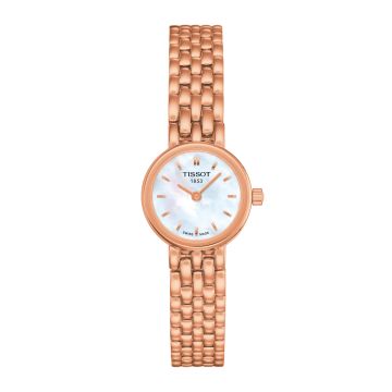 Lovely 19.5mm, Mother of Pearl Dial, Quartz Movement,Stainless Steel & Rose Gold PVD Watch