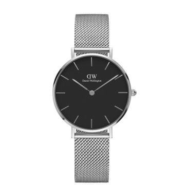 Petite Sterling 32mm Black Dial Quartz Stainless Steel Watch