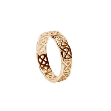 Fadó 10ct Yellow Gold Celtic Wedding Band Size 11.5