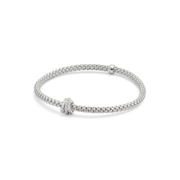 18k White Gold Pavé Flex'it Bracelet - Prima Collection