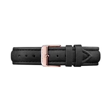 Rosefield Bowery Strap, 18mm, Black Leather Strap