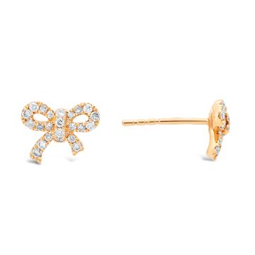 Moi 18k Rose Gold Bow Earrings
