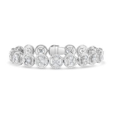 Weir Collection 18k Mixed Cut Diamond Cluster Bracelet