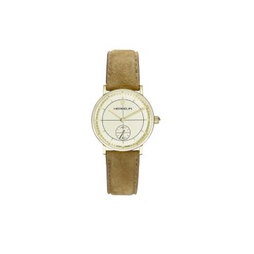 Herbelin Inspiration 32mm, Cream Dial, Quartz Movement, Gold PVD on Stainless Steel Case, Leather Strap Watch