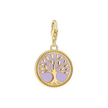 Thomas Sabo Tree of Live Gold Plated Purple Charm