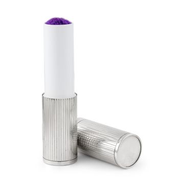 Silver Make Up Brush With Twist Action