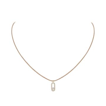 Messika 18K Yellow Gold Diamonds Care Beige Pave Cord Necklace
