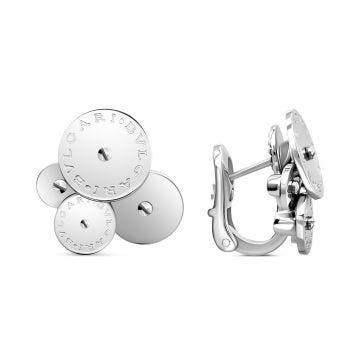 Cicladi Diamond Set Earrings in 18k White Gold.