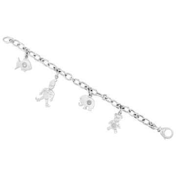 Happy Diamonds 18K White Gold Charm Bracelet