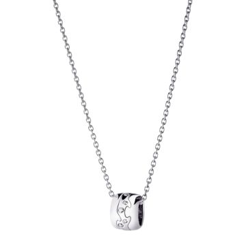 Georg Jensen Fusion 18k White Gold with 0.18 ct Diamonds Pendant Necklace