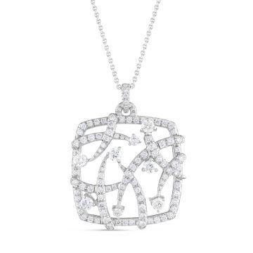 Weir Collection 18k White Gold Diamond Pendant