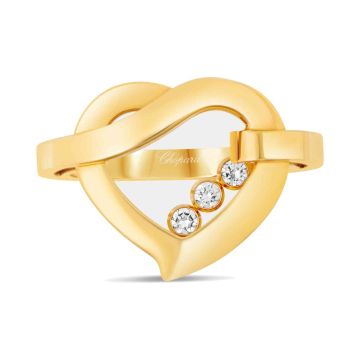 Happy Diamonds 18k Yellow Gold Heart Ring
