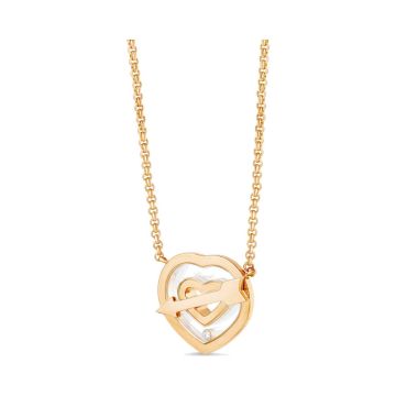 Happy Diamonds 18k Rose Gold Heart and Arrow Pendant