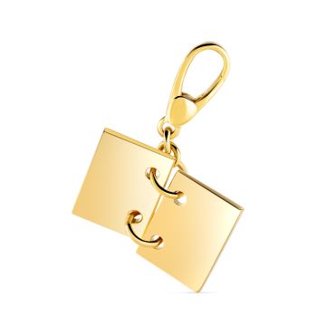 18k Yellow Gold Notebook Pendant Charm
