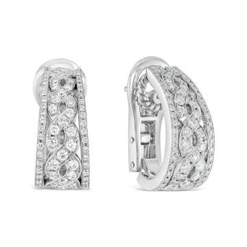 18k White Gold and 1.34cts Diamond Earrings