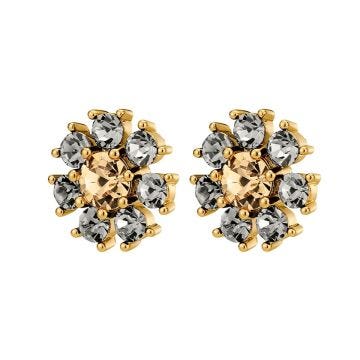 Dyrberg/Kern Aude Gold Toned Crystal Stud Earrings