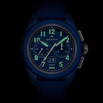 PILOT BIG DATE FLYBACK 160th ANNIVERSARY EDITION Blue Dial Automatic Textile Watch