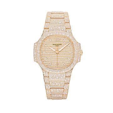 Patek Philippe 7118/1450R Nautilus Haute Joaillerie, 36mm, 18k Rose Gold, Automatic