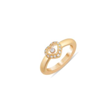 Happy Diamonds 18k Yellow Gold Heart Ring