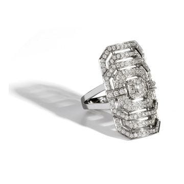 My Way Rhodium Plated Sterling Silver & Diamond Ring