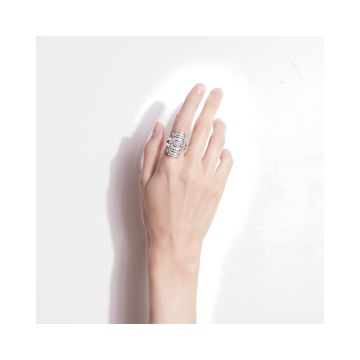 My Way Paved Diamonds & Silver Ring
