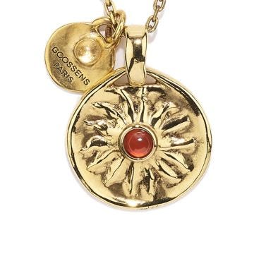 Astro Sun Yellow Gold Pendant Necklace