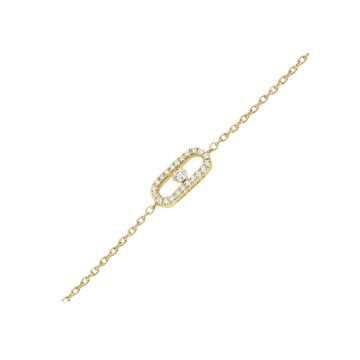 Messika 18K Yellow Gold Care(s) Pavé Diamond Bracelet 12075-YG