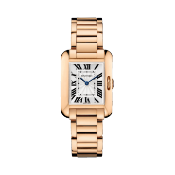 Cartier Tank Anglaise 23 mm 18k Rose Gold Quartz Bracelet Watch