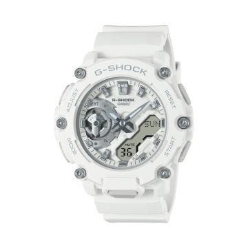 S2200 Monochrome Colour Series, G-Shock Collection, 48.3 mm, White Resin Strap, Digital Quartz, White Dial Watch
