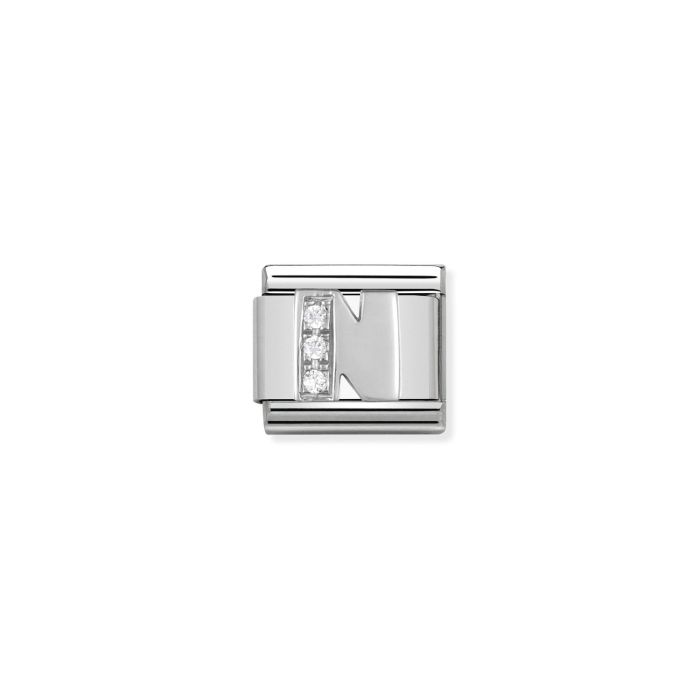 Nomination Classic Link Silvershine With Cubic Zirconia Letter N main product photo