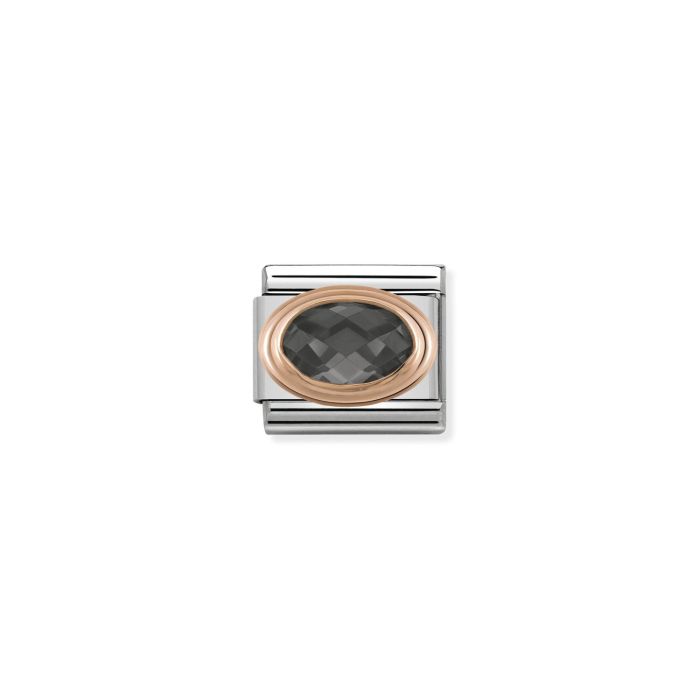 Nomination Classic Link Rose With Faceted Cubic Zirconia Black main product photo