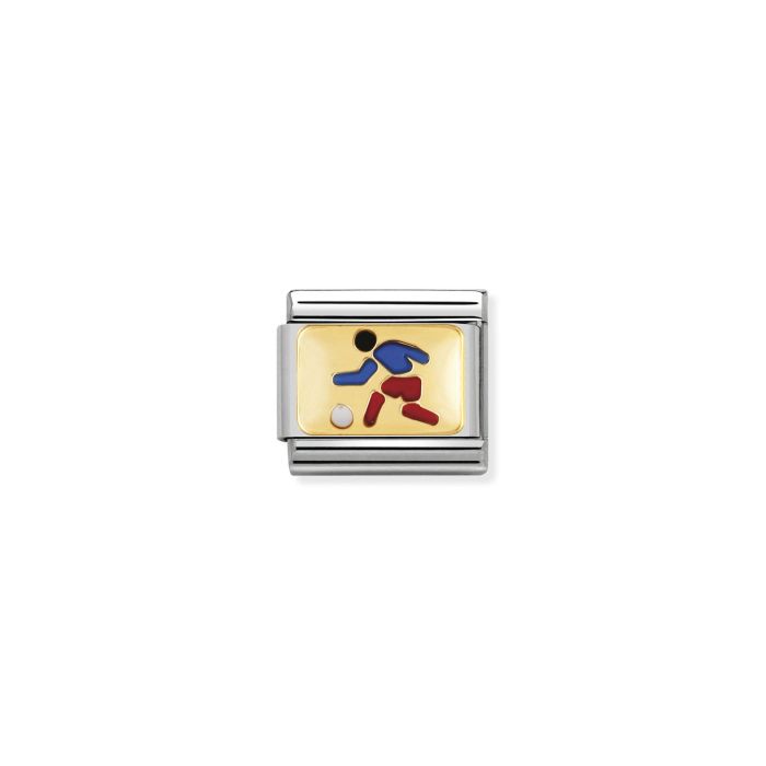 Nomination Classic Link Yellow With Enamel Football Player main product photo