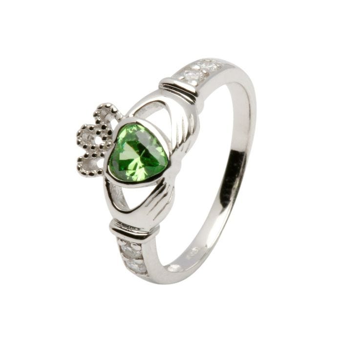 May birthstone claddagh clearance ring