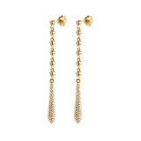 Menee Gold Plated Crystal Drop Earrings