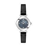 Femini-T 25mm, Blue Dial, Quartz Movement, Stainless Steel Case, Black Leather Strap Watch