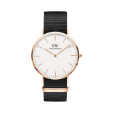 Classic Cornwall 40mm White Dial Quartz Rose Gold Plated Watch