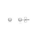 9k White Gold 3mm Ball Stud Earrings